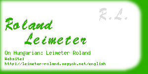 roland leimeter business card